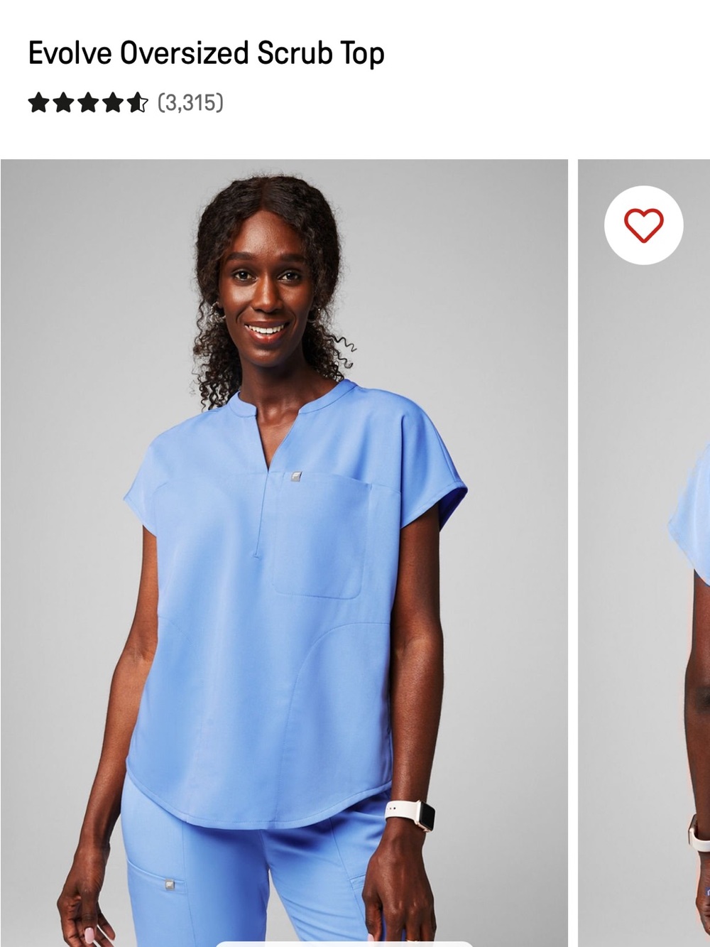Fabletics Ceil Blue Oversized Scrub Top & Jogger Scrub Pants